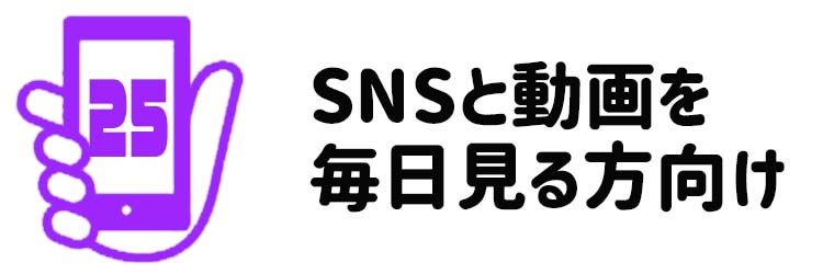 SNSと動画を毎日見る方向け